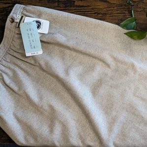 Evan Pecone cream/tan skirt NWT